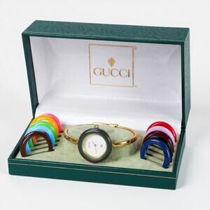 Gucci Watch Gold Bangle | 12
Bezels Original Box